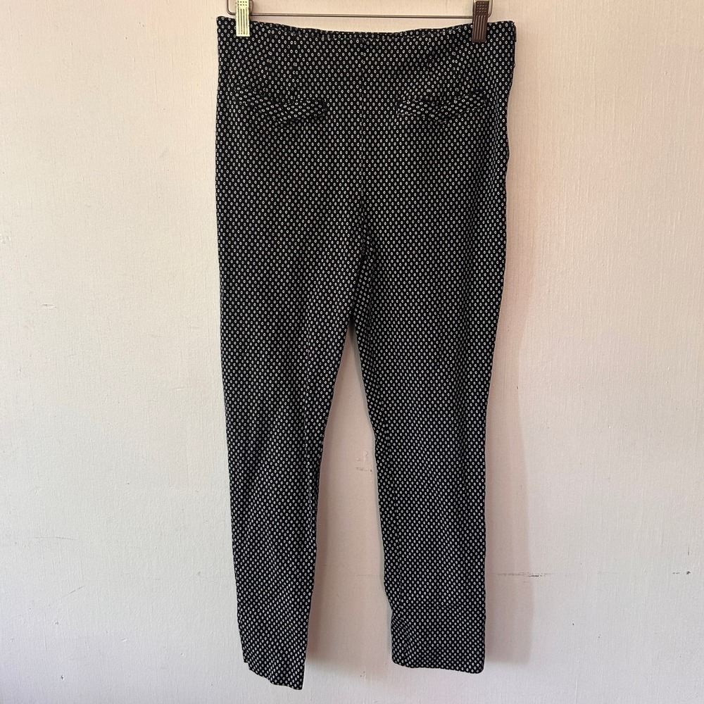 Anthropologie Essential Slim Pants Women 6 Geometric Print Office Preppy